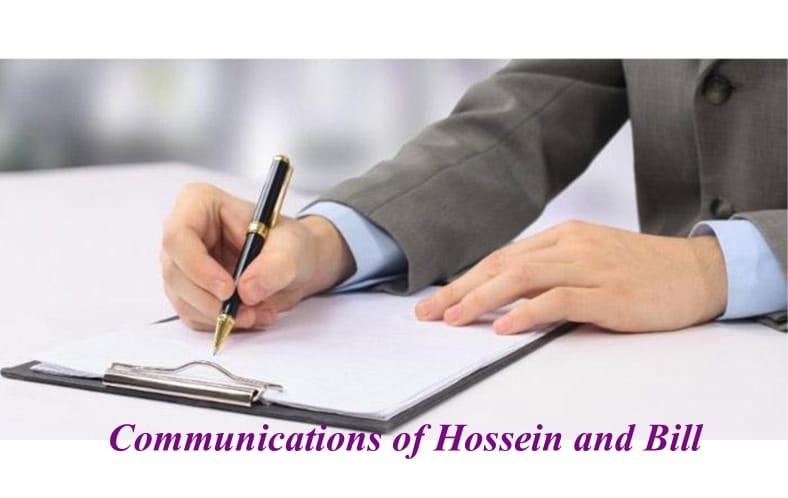 Communications of Hossein and Bill ((Reply to Hossein - November 23, 2022) 